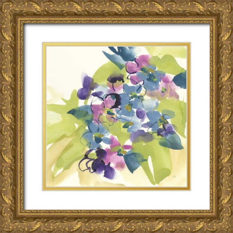 Spring Bouquet I Gold Ornate Wood Framed Art Print with Double Matting by Paschke, Chris