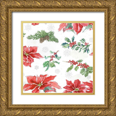 Farmhouse Holidays Step 03 Gold Ornate Wood Framed Art Print with Double Matting by Grove, Beth