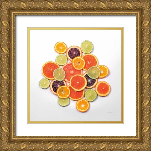 Sunny Citrus I Crop Gold Ornate Wood Framed Art Print with Double Matting by Bradley, Felicity