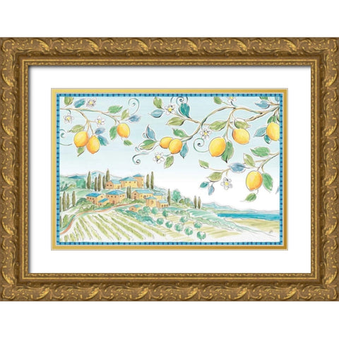 Mediterranean Breeze I Gold Ornate Wood Framed Art Print with Double Matting by Brissonnet, Daphne