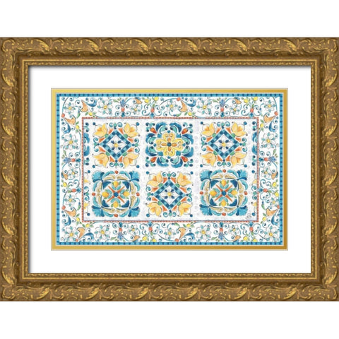 Mediterranean Breeze IV Gold Ornate Wood Framed Art Print with Double Matting by Brissonnet, Daphne