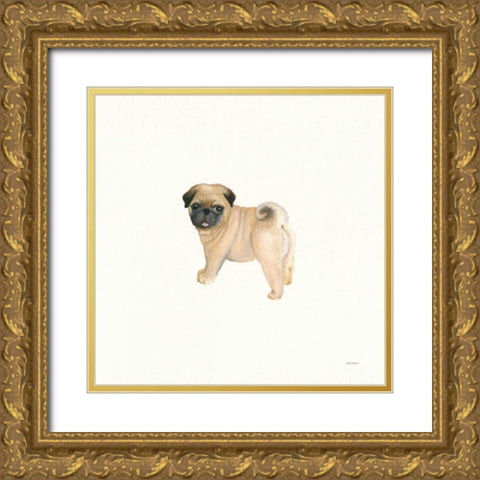 Cutie II Gold Ornate Wood Framed Art Print with Double Matting by Ducklow, Patsy