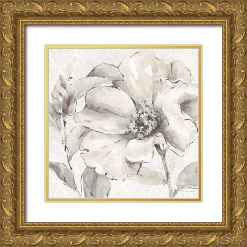 Indigold IV Gray Gold Ornate Wood Framed Art Print with Double Matting by Audit, Lisa