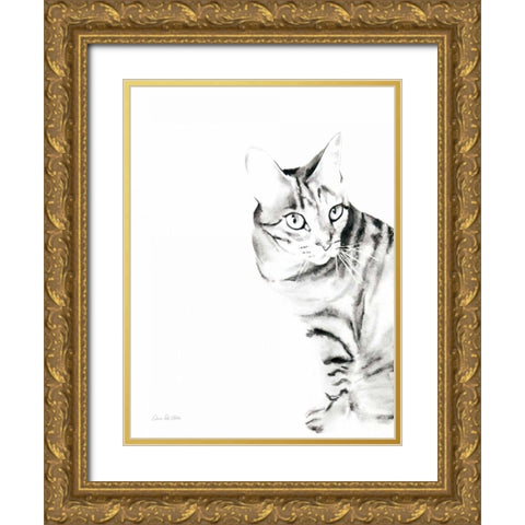 Sadie Gold Ornate Wood Framed Art Print with Double Matting by Valle, Aimee Del