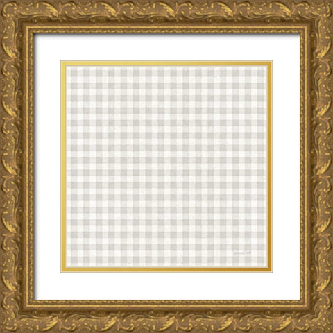 Floursack Lemon Pattern IVD Gold Ornate Wood Framed Art Print with Double Matting by Nai, Danhui