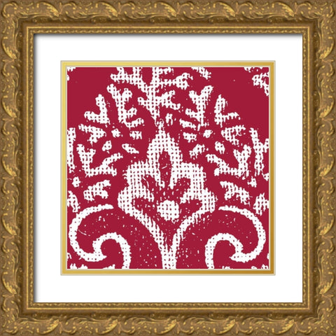 Boho Bright V Gold Ornate Wood Framed Art Print with Double Matting by Wild Apple Portfolio