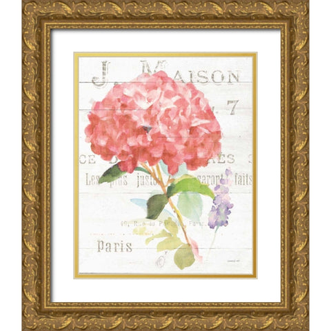 Maison des Fleurs VI Gold Ornate Wood Framed Art Print with Double Matting by Nai, Danhui