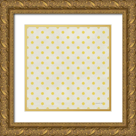 Maison Des Fleurs Pattern IIID Gold Ornate Wood Framed Art Print with Double Matting by Nai, Danhui