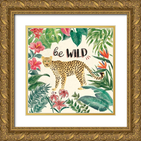 Jungle Vibes III Gold Ornate Wood Framed Art Print with Double Matting by Penner, Janelle