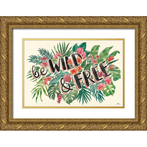 Jungle Vibes VI Gold Ornate Wood Framed Art Print with Double Matting by Penner, Janelle