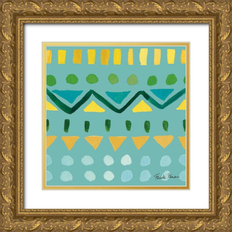 Mellow Yellow Step 03B Gold Ornate Wood Framed Art Print with Double Matting by Zaman, Farida