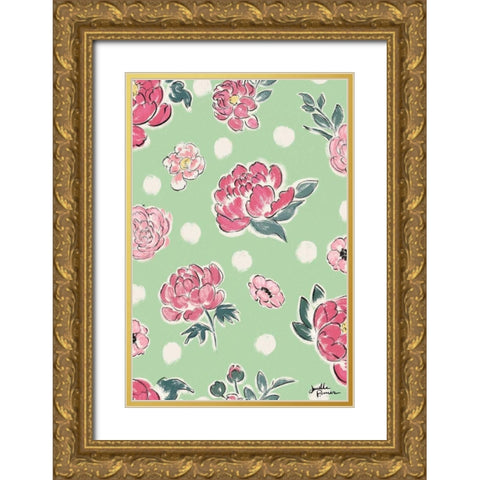 Live in Bloom Step 02B Gold Ornate Wood Framed Art Print with Double Matting by Penner, Janelle