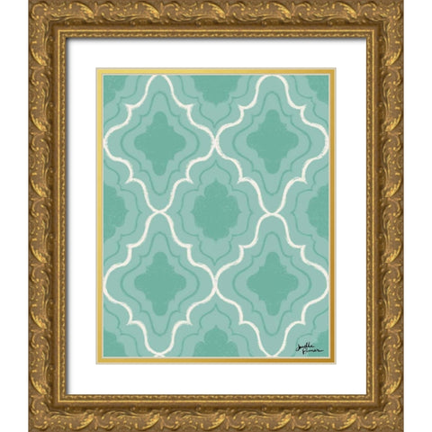 Live in Bloom Step 04C Gold Ornate Wood Framed Art Print with Double Matting by Penner, Janelle