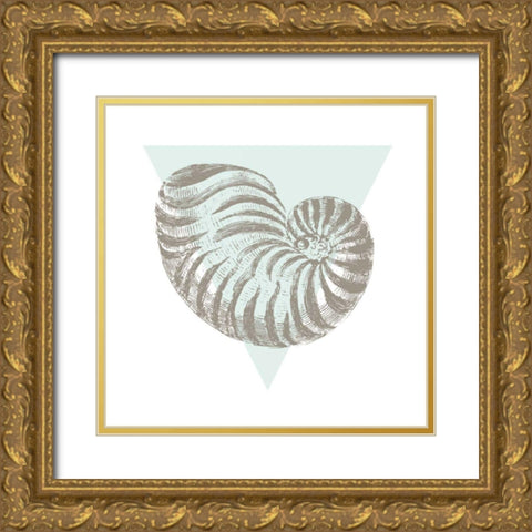 Conchology Sketches II Gold Ornate Wood Framed Art Print with Double Matting by Wild Apple Portfolio