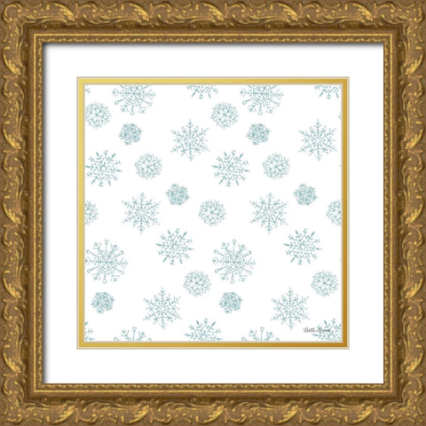 Holiday Paws Step 04A Gold Ornate Wood Framed Art Print with Double Matting by Grove, Beth