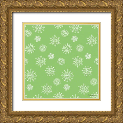 Holiday Paws Step 04E Gold Ornate Wood Framed Art Print with Double Matting by Grove, Beth