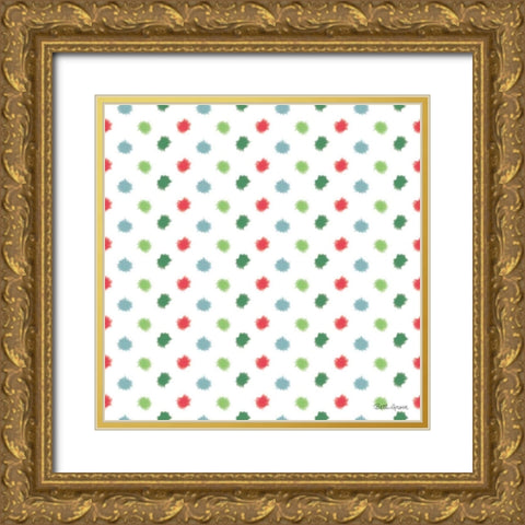 Holiday Paws Step 06A Gold Ornate Wood Framed Art Print with Double Matting by Grove, Beth