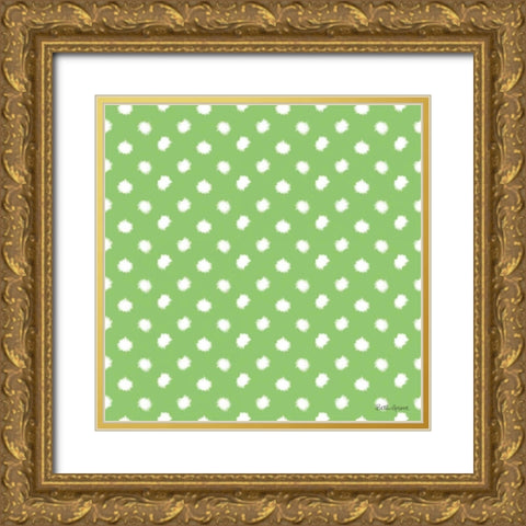 Holiday Paws Step 06E Gold Ornate Wood Framed Art Print with Double Matting by Grove, Beth