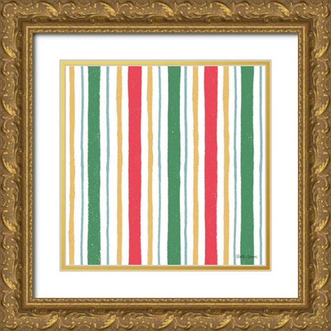 Holiday Paws Step 07A Gold Ornate Wood Framed Art Print with Double Matting by Grove, Beth