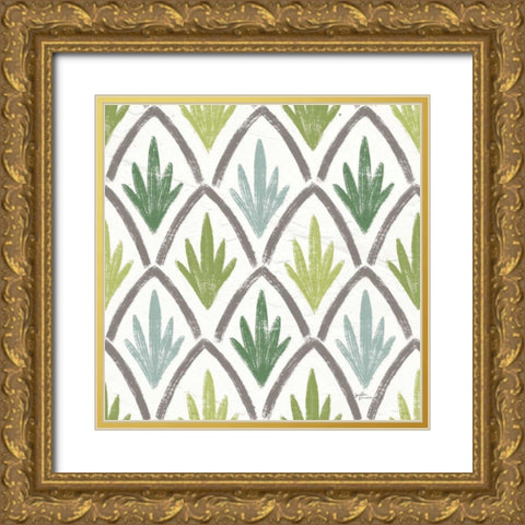 Fine Herbs Step 07A Sq Gold Ornate Wood Framed Art Print with Double Matting by Penner, Janelle