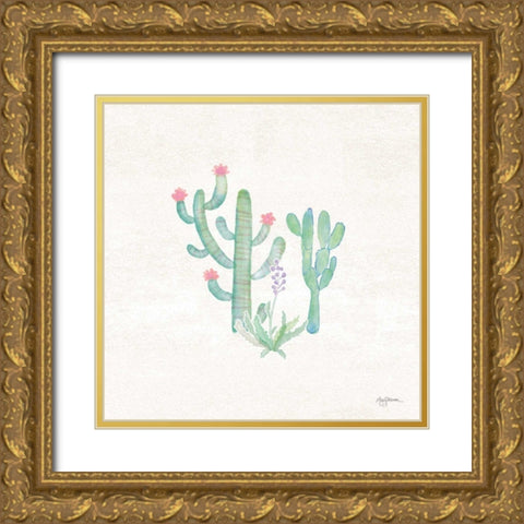 Bohemian Cactus IV Gold Ornate Wood Framed Art Print with Double Matting by Urban, Mary