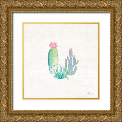 Bohemian Cactus V Gold Ornate Wood Framed Art Print with Double Matting by Urban, Mary