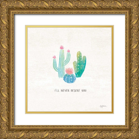 Bohemian Cactus VII Gold Ornate Wood Framed Art Print with Double Matting by Urban, Mary