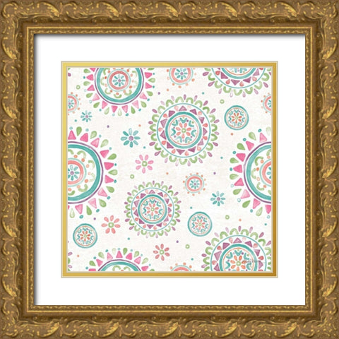 Bohemian Cactus Step 03A Gold Ornate Wood Framed Art Print with Double Matting by Urban, Mary