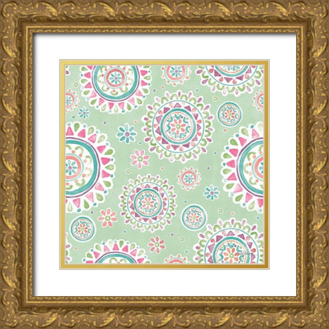 Bohemian Cactus Step 03C Gold Ornate Wood Framed Art Print with Double Matting by Urban, Mary