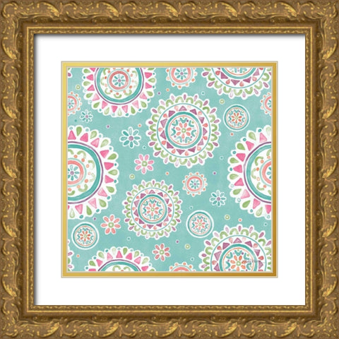 Bohemian Cactus Step 03E Gold Ornate Wood Framed Art Print with Double Matting by Urban, Mary