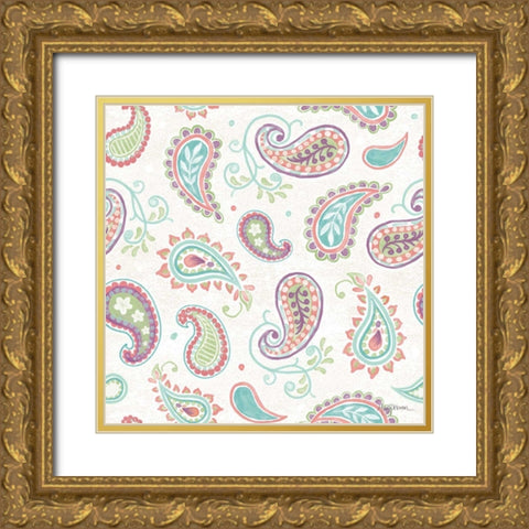 Bohemian Cactus Step 04A Gold Ornate Wood Framed Art Print with Double Matting by Urban, Mary