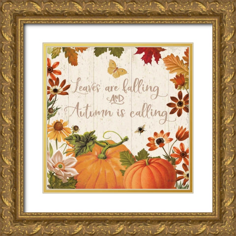 Fall Garden III Gold Ornate Wood Framed Art Print with Double Matting by Pertiet, Katie