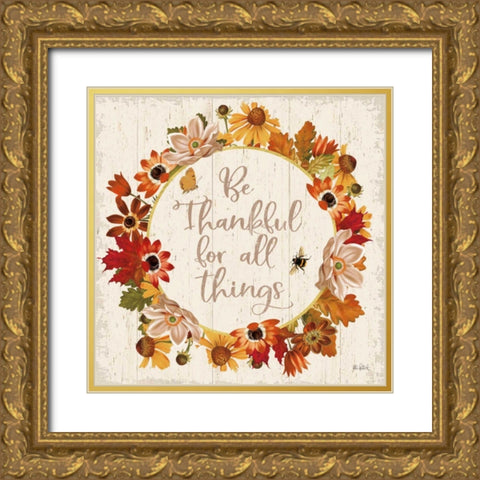 Fall Garden IV Gold Ornate Wood Framed Art Print with Double Matting by Pertiet, Katie