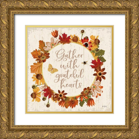 Fall Garden V Gold Ornate Wood Framed Art Print with Double Matting by Pertiet, Katie