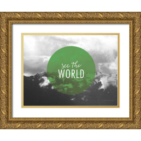 Bold Adventures III v2 Gold Ornate Wood Framed Art Print with Double Matting by Marshall, Laura