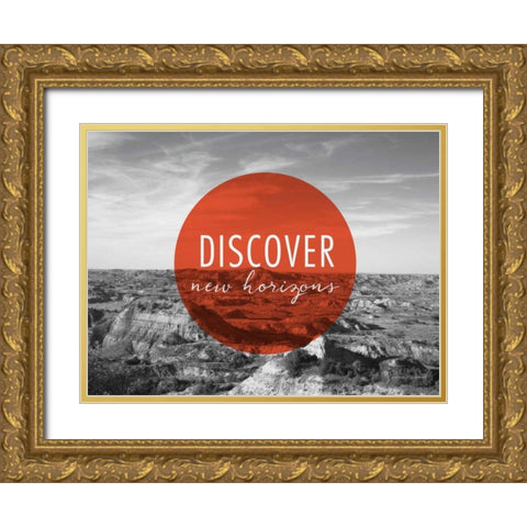 Discover New Horizons v2 Gold Ornate Wood Framed Art Print with Double Matting by Marshall, Laura
