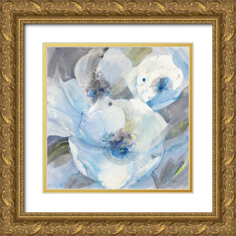 Joy Gold Ornate Wood Framed Art Print with Double Matting by Hristova, Albena