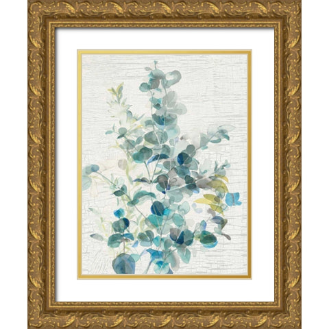 Eucalyptus IV Vintage Gold Ornate Wood Framed Art Print with Double Matting by Nai, Danhui