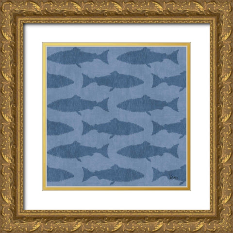 Otomi Lake Step 05B Gold Ornate Wood Framed Art Print with Double Matting by Charron, Veronique