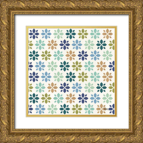 Otomi Lake Step 06A Gold Ornate Wood Framed Art Print with Double Matting by Charron, Veronique