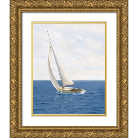 A Day at Sea II Gold Ornate Wood Framed Art Print with Double Matting by Wiens, James
