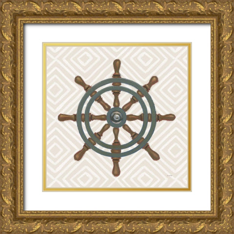 A Day at Sea IV Gold Ornate Wood Framed Art Print with Double Matting by Wiens, James