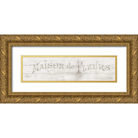 French Roses VI Gold Ornate Wood Framed Art Print with Double Matting by Nai, Danhui