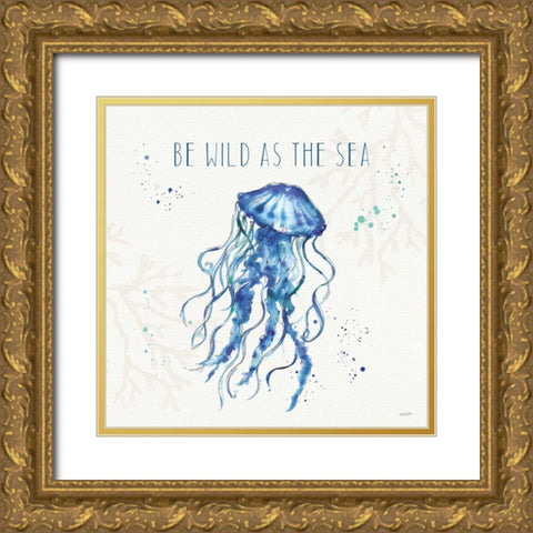 Deep Sea V Gold Ornate Wood Framed Art Print with Double Matting by Tavoletti, Anne