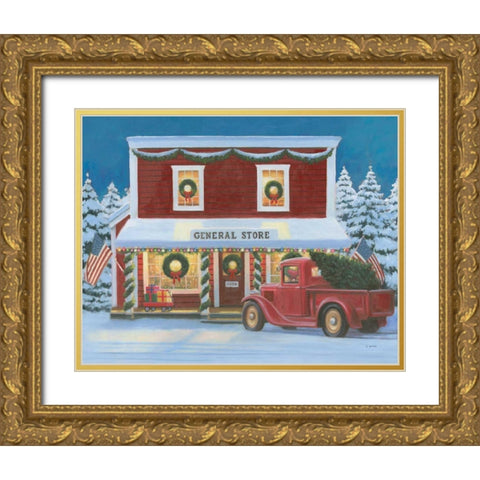 Holiday Moments I Gold Ornate Wood Framed Art Print with Double Matting by Wiens, James