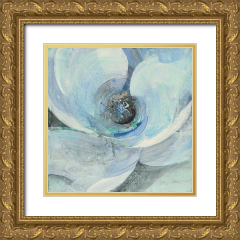 Moonlight Magnolia I Gold Ornate Wood Framed Art Print with Double Matting by Hristova, Albena