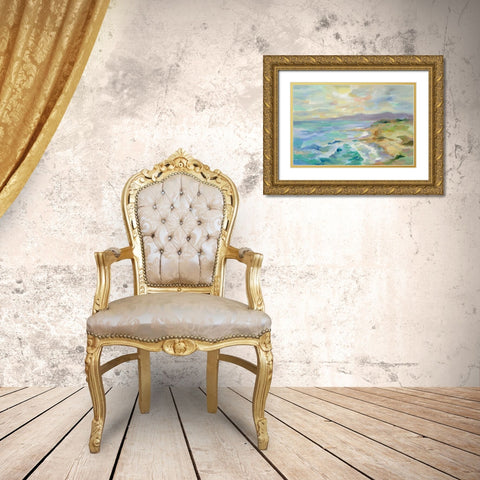 Dunes by the Sea Gold Ornate Wood Framed Art Print with Double Matting by Vassileva, Silvia