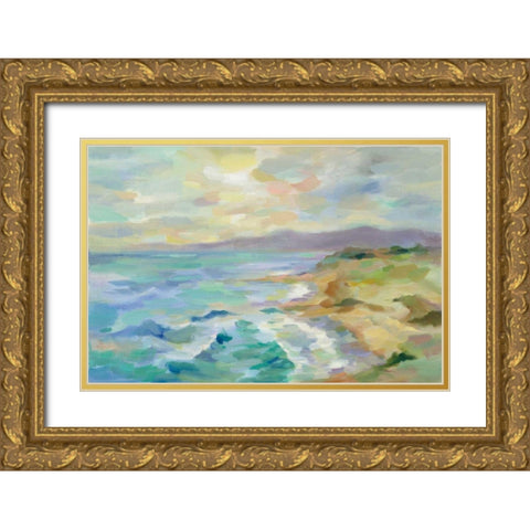 Dunes by the Sea Gold Ornate Wood Framed Art Print with Double Matting by Vassileva, Silvia