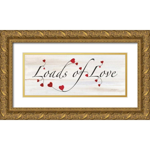 Rustic Valentine Saying II Gold Ornate Wood Framed Art Print with Double Matting by McKenna, Kathleen Parr