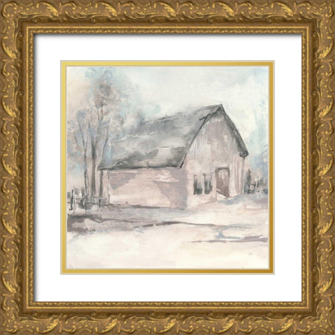 Barn I Gold Ornate Wood Framed Art Print with Double Matting by Paschke, Chris